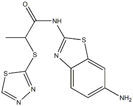 N-(6-amino-1,3-benzothiazol-2-yl)-2-(1,3,4-thiadiazol-2-ylsulfanyl)propanamide