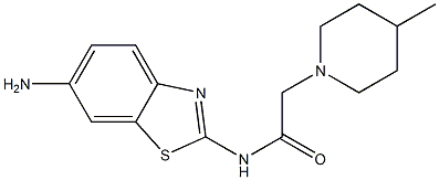 N-(6-amino-1,3-benzothiazol-2-yl)-2-(4-methylpiperidin-1-yl)acetamide Structure