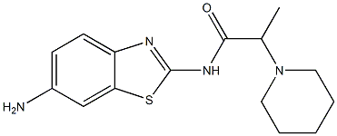 N-(6-amino-1,3-benzothiazol-2-yl)-2-(piperidin-1-yl)propanamide Structure