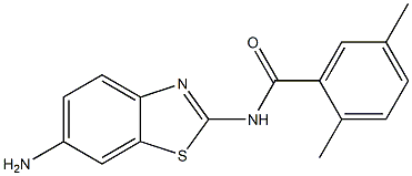 N-(6-amino-1,3-benzothiazol-2-yl)-2,5-dimethylbenzamide Struktur