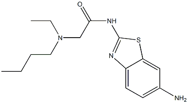 N-(6-amino-1,3-benzothiazol-2-yl)-2-[butyl(ethyl)amino]acetamide 化学構造式