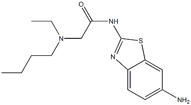 N-(6-amino-1,3-benzothiazol-2-yl)-2-[butyl(ethyl)amino]acetamide 结构式