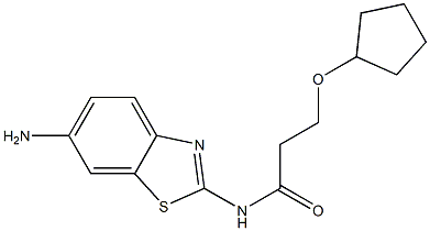 N-(6-amino-1,3-benzothiazol-2-yl)-3-(cyclopentyloxy)propanamide Struktur