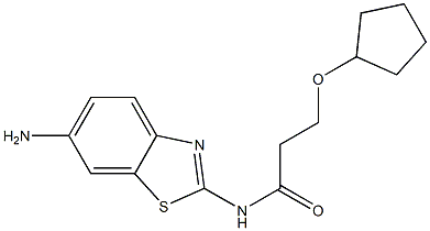 N-(6-amino-1,3-benzothiazol-2-yl)-3-(cyclopentyloxy)propanamide|