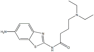 N-(6-amino-1,3-benzothiazol-2-yl)-4-(diethylamino)butanamide 化学構造式