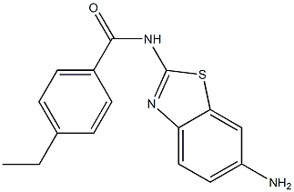 N-(6-amino-1,3-benzothiazol-2-yl)-4-ethylbenzamide 结构式