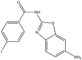 N-(6-amino-1,3-benzothiazol-2-yl)-4-iodobenzamide 结构式