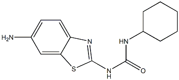 N-(6-amino-1,3-benzothiazol-2-yl)-N'-cyclohexylurea 化学構造式