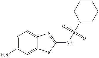 N-(6-amino-1,3-benzothiazol-2-yl)piperidine-1-sulfonamide 化学構造式