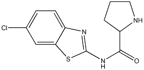N-(6-chloro-1,3-benzothiazol-2-yl)pyrrolidine-2-carboxamide Structure