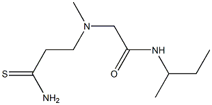 N-(butan-2-yl)-2-[(2-carbamothioylethyl)(methyl)amino]acetamide 化学構造式