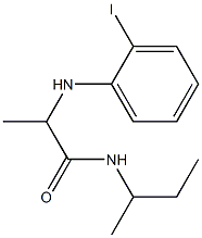 N-(butan-2-yl)-2-[(2-iodophenyl)amino]propanamide 化学構造式