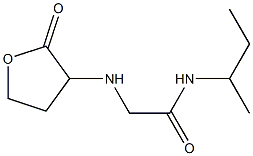 N-(butan-2-yl)-2-[(2-oxooxolan-3-yl)amino]acetamide 化学構造式