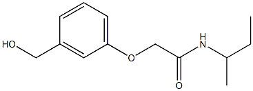 N-(butan-2-yl)-2-[3-(hydroxymethyl)phenoxy]acetamide,,结构式