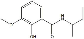 N-(butan-2-yl)-2-hydroxy-3-methoxybenzamide 化学構造式