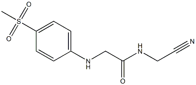 N-(cyanomethyl)-2-[(4-methanesulfonylphenyl)amino]acetamide,,结构式