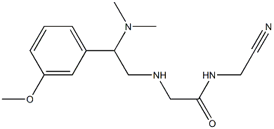 N-(cyanomethyl)-2-{[2-(dimethylamino)-2-(3-methoxyphenyl)ethyl]amino}acetamide 化学構造式