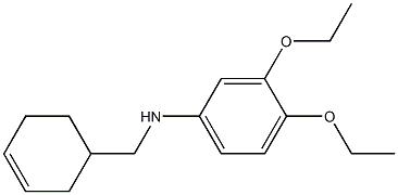 N-(cyclohex-3-en-1-ylmethyl)-3,4-diethoxyaniline Structure