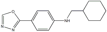 N-(cyclohexylmethyl)-4-(1,3,4-oxadiazol-2-yl)aniline,,结构式