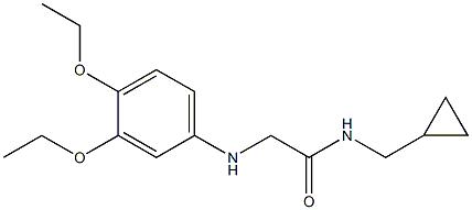 N-(cyclopropylmethyl)-2-[(3,4-diethoxyphenyl)amino]acetamide 结构式