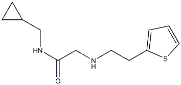 N-(cyclopropylmethyl)-2-{[2-(thiophen-2-yl)ethyl]amino}acetamide Structure