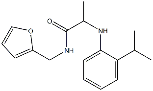 N-(furan-2-ylmethyl)-2-{[2-(propan-2-yl)phenyl]amino}propanamide|