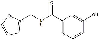 N-(furan-2-ylmethyl)-3-hydroxybenzamide 化学構造式