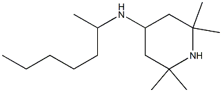 N-(heptan-2-yl)-2,2,6,6-tetramethylpiperidin-4-amine 化学構造式