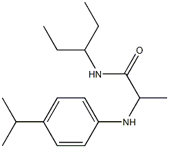 N-(pentan-3-yl)-2-{[4-(propan-2-yl)phenyl]amino}propanamide 结构式