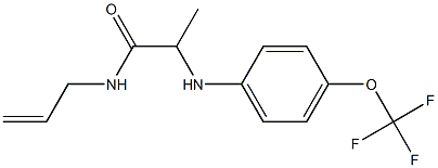 N-(prop-2-en-1-yl)-2-{[4-(trifluoromethoxy)phenyl]amino}propanamide 化学構造式