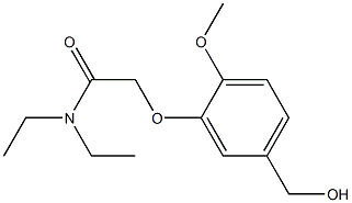 N,N-diethyl-2-[5-(hydroxymethyl)-2-methoxyphenoxy]acetamide 结构式