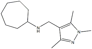 N-[(1,3,5-trimethyl-1H-pyrazol-4-yl)methyl]cycloheptanamine,,结构式