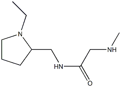 N-[(1-ethylpyrrolidin-2-yl)methyl]-2-(methylamino)acetamide 化学構造式