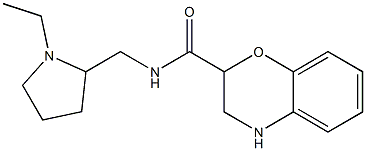 N-[(1-ethylpyrrolidin-2-yl)methyl]-3,4-dihydro-2H-1,4-benzoxazine-2-carboxamide Struktur