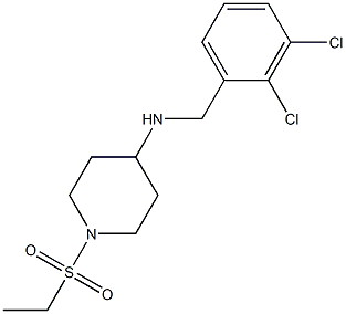 N-[(2,3-dichlorophenyl)methyl]-1-(ethanesulfonyl)piperidin-4-amine,,结构式