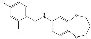 N-[(2,4-difluorophenyl)methyl]-3,4-dihydro-2H-1,5-benzodioxepin-7-amine 化学構造式