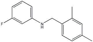 N-[(2,4-dimethylphenyl)methyl]-3-fluoroaniline 结构式