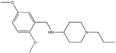 N-[(2,5-dimethoxyphenyl)methyl]-1-propylpiperidin-4-amine,,结构式