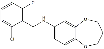 N-[(2,6-dichlorophenyl)methyl]-3,4-dihydro-2H-1,5-benzodioxepin-7-amine,,结构式