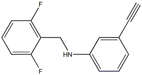 N-[(2,6-difluorophenyl)methyl]-3-ethynylaniline 化学構造式