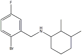 N-[(2-bromo-5-fluorophenyl)methyl]-2,3-dimethylcyclohexan-1-amine Struktur
