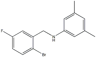 N-[(2-bromo-5-fluorophenyl)methyl]-3,5-dimethylaniline Struktur