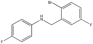 N-[(2-bromo-5-fluorophenyl)methyl]-4-fluoroaniline Structure