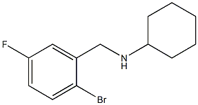 N-[(2-bromo-5-fluorophenyl)methyl]cyclohexanamine 结构式