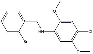 N-[(2-bromophenyl)methyl]-4-chloro-2,5-dimethoxyaniline 结构式