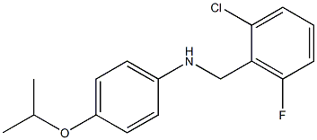 N-[(2-chloro-6-fluorophenyl)methyl]-4-(propan-2-yloxy)aniline 化学構造式