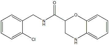 N-[(2-chlorophenyl)methyl]-3,4-dihydro-2H-1,4-benzoxazine-2-carboxamide 结构式