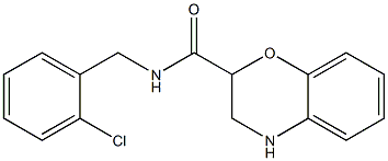 N-[(2-chlorophenyl)methyl]-3,4-dihydro-2H-1,4-benzoxazine-2-carboxamide Struktur