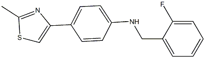 N-[(2-fluorophenyl)methyl]-4-(2-methyl-1,3-thiazol-4-yl)aniline Struktur