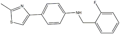 N-[(2-fluorophenyl)methyl]-4-(2-methyl-1,3-thiazol-4-yl)aniline 化学構造式